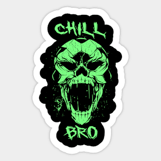 Skull Chill Bro Sticker